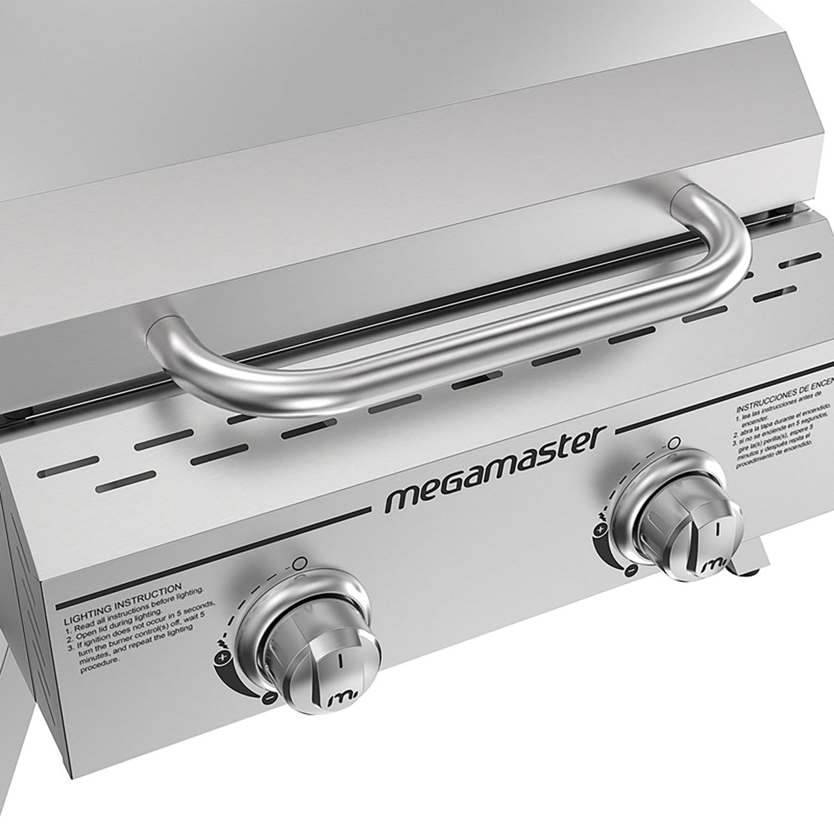 Megamaster 2-Burner Stainless Steel Portable Propane Gas Grill