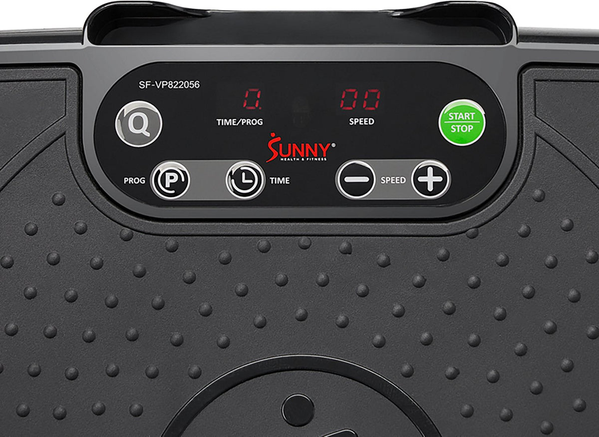 Sunny Health & Fitness Vibration Platform Machine with Resistance Bands