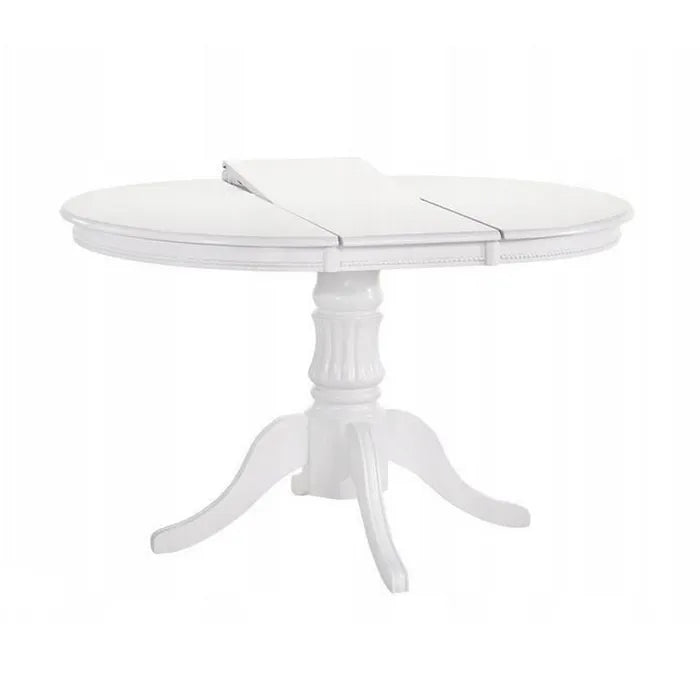 2026 Extensible Round White Table With Central Foot Windsor Table