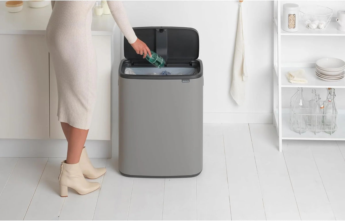 2026 Brabantia bin, matt steel, finger tracker, 2 x 30 L