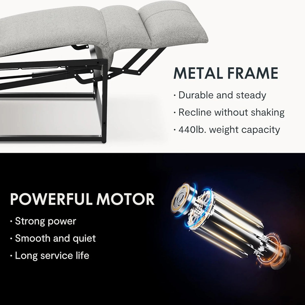 2026 FLEXISPOT electric relax chair with adjustable backrest, tiltable from 105° to 155°, reclining chair, ergonomic relax ch