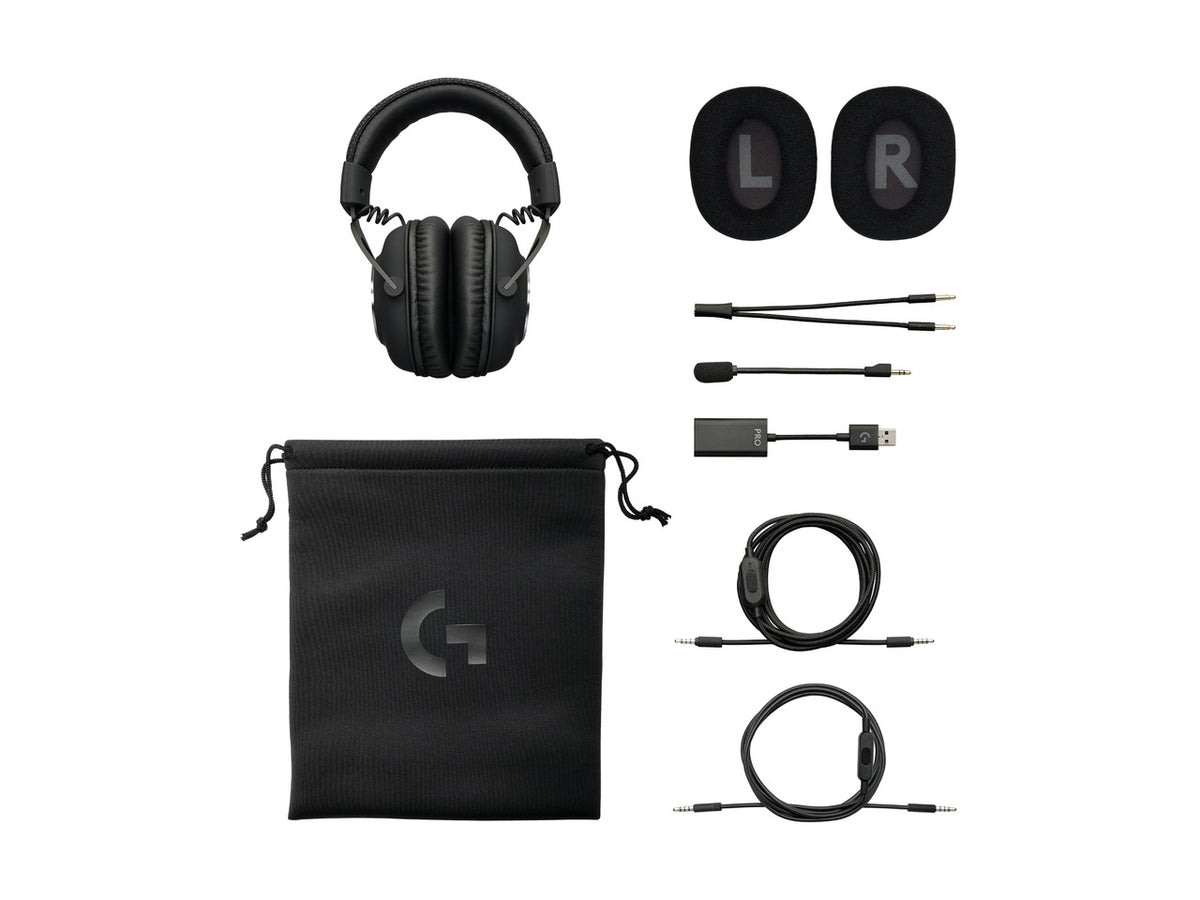 Logitech G PRO X Gaming Headset with Blue Voice, DTS Headphone 7.1 and 50 mm PRO-G Drivers, for PC - Black