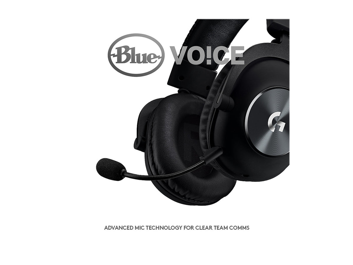 Logitech G PRO X Gaming Headset with Blue Voice, DTS Headphone 7.1 and 50 mm PRO-G Drivers, for PC - Black