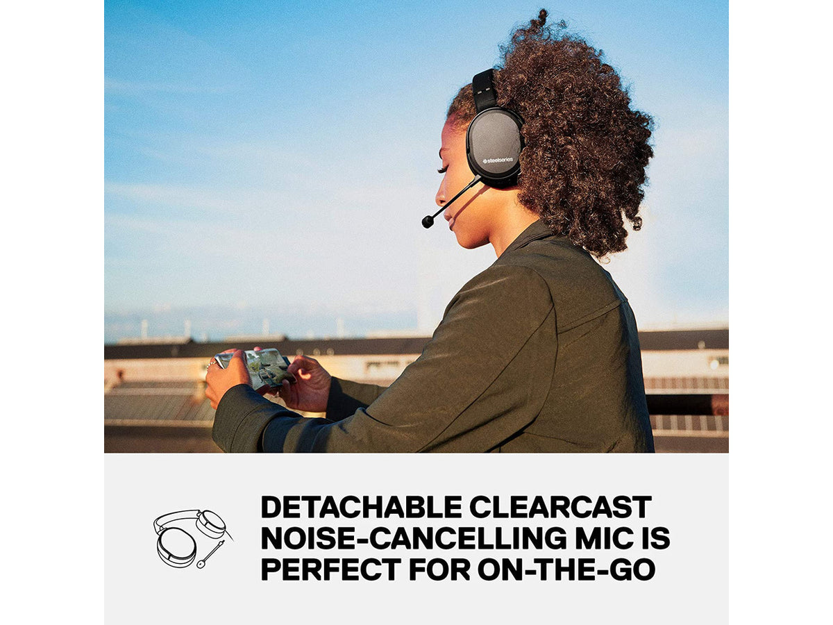 SteelSeries Arctis 1 Wireless Gaming Headset – USB-C – Detachable Clearcast Microphone – for PC, PS4, Nintendo Switch and Lite, Android – Black