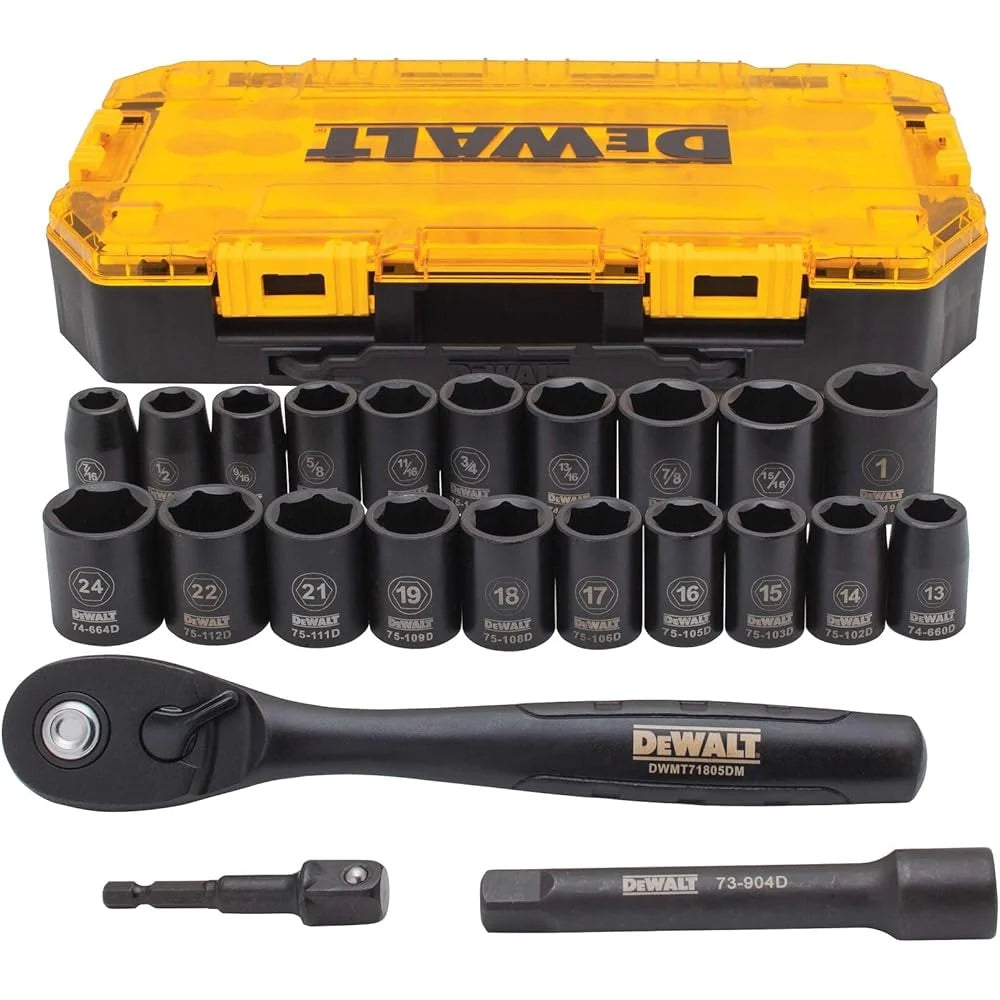 2026 DEWALT DWMT74739 Box with 1/2" impact socket 23 pieces : DIY