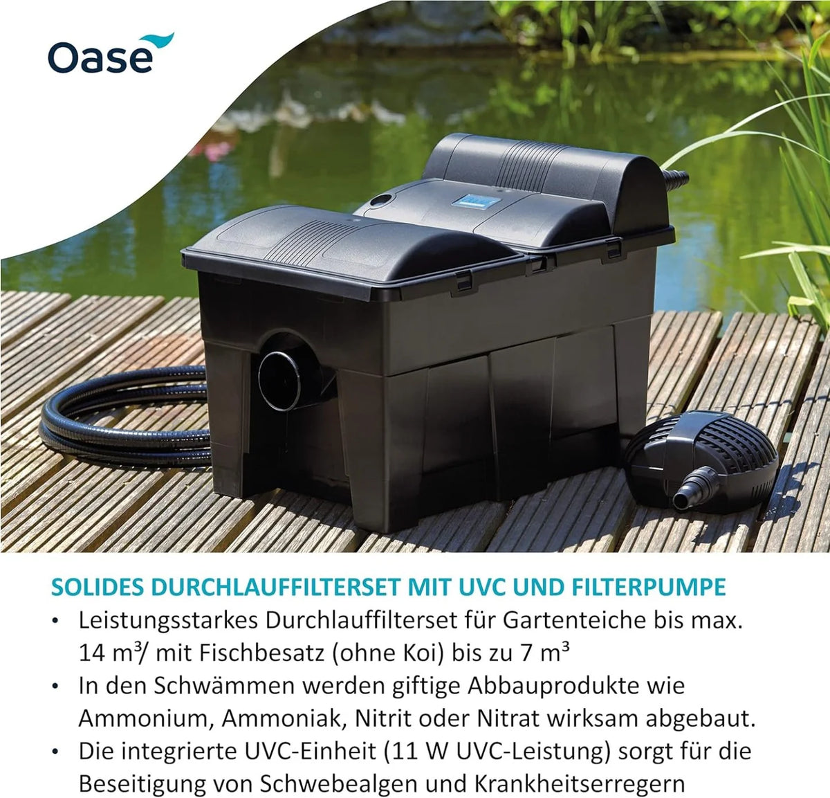 2026 OASE 56789 continuous filter BioSmart Set 36000 suitable for ponds up to 36 m3, filter system, filter complete set incl