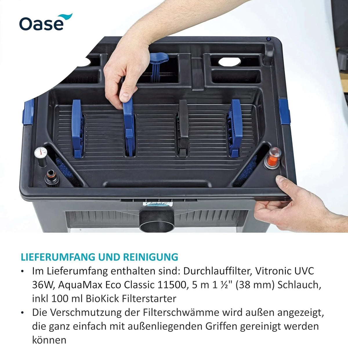 2026 OASE 56789 continuous filter BioSmart Set 36000 suitable for ponds up to 36 m3, filter system, filter complete set incl