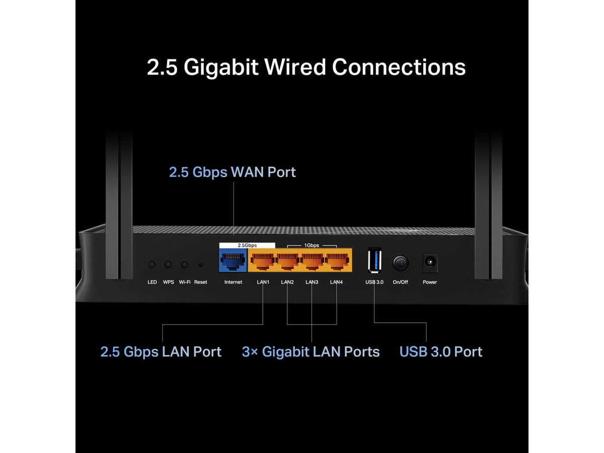 TP-Link Dual-Band BE3600 Wi-Fi 7 Router Archer BE230 | 4-Stream 3.6 Gbps | 2×2.5G + 3×1G Ports, USB 3.0, 2.0 GHz Quad Core, 4 Antennas (Archer BE230)
