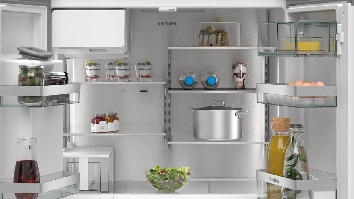 2026 SIEMENS KF96NVPEA iQ300 multi-door refrigerator, 183 x 91 cm, 405 L cooling & 200 L freezing, hyperFresh longer freshnes