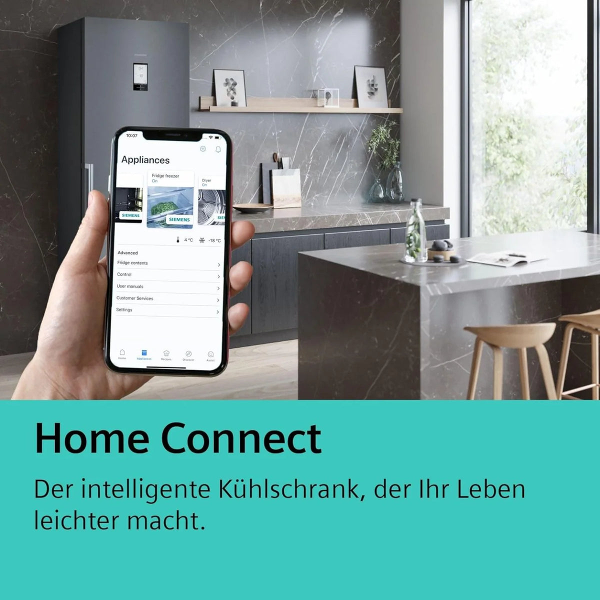 2026 SIEMENS KF96NVPEA iQ300 multi-door refrigerator, 183 x 91 cm, 405 L cooling & 200 L freezing, hyperFresh longer freshnes
