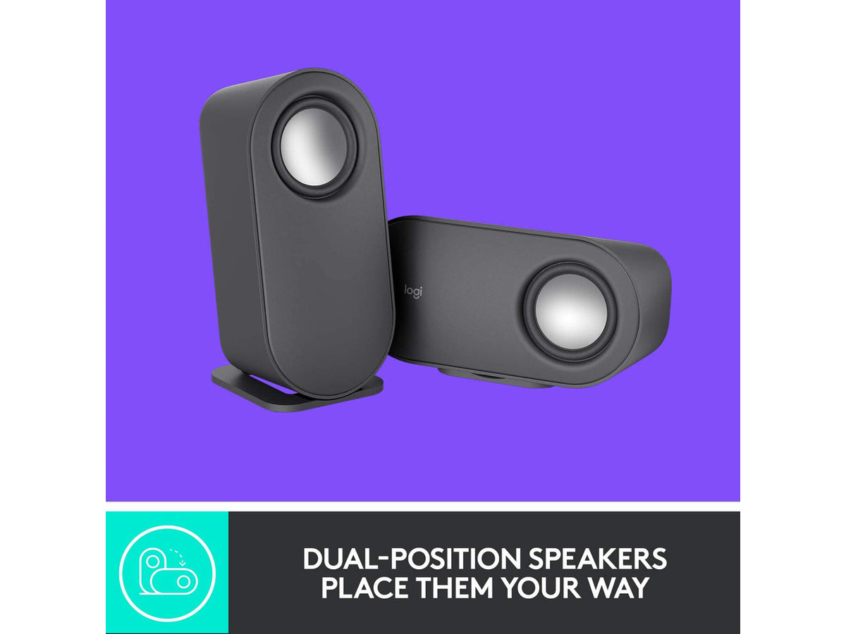 Logitech Z407 Bluetooth Computer Speakers with Subwoofer and Wireless Control, Immersive Sound, Premium Audio with Multiple Inputs, USB Speakers