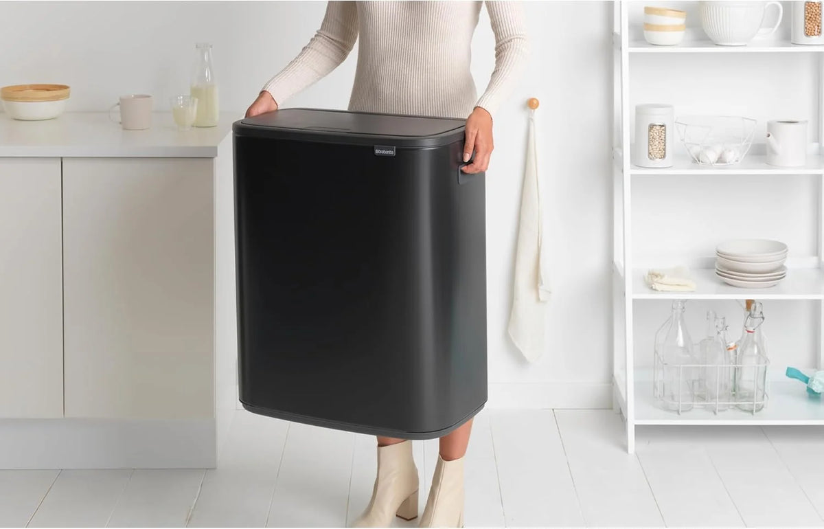 2026 Brabantia bin, matt steel, finger tracker, 2 x 30 L