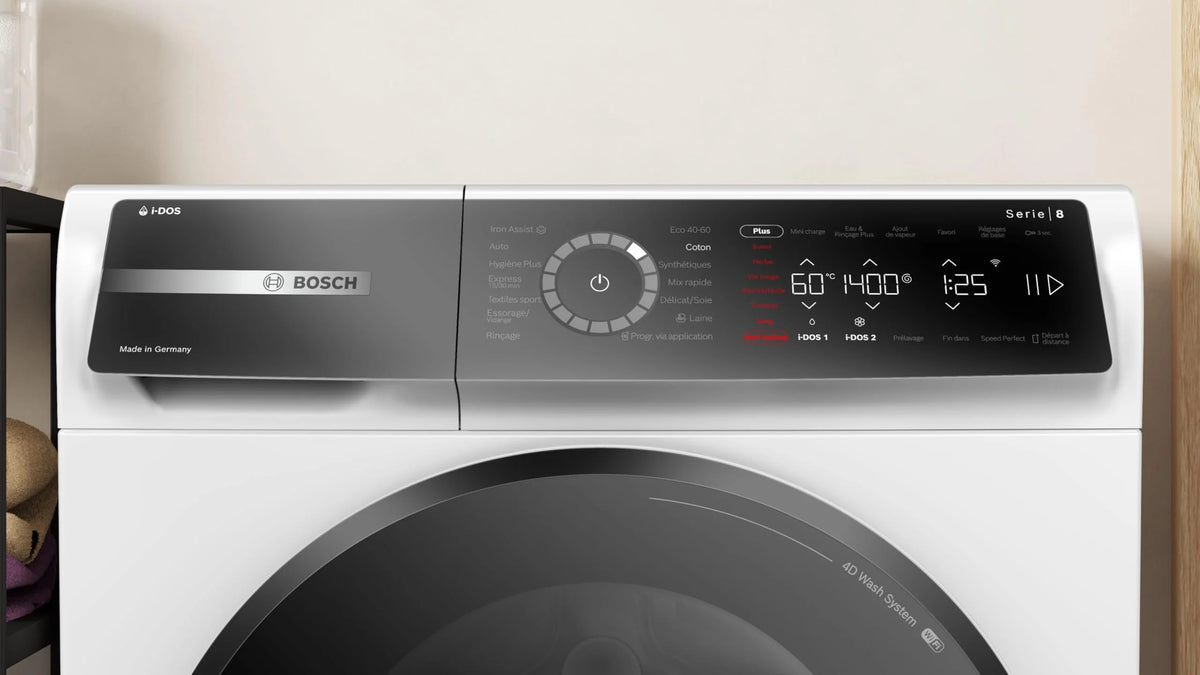 2026 Bosch WGB244A2FR, Series 8, Washing Machine Free, 9 kg, 1400 rpm, White