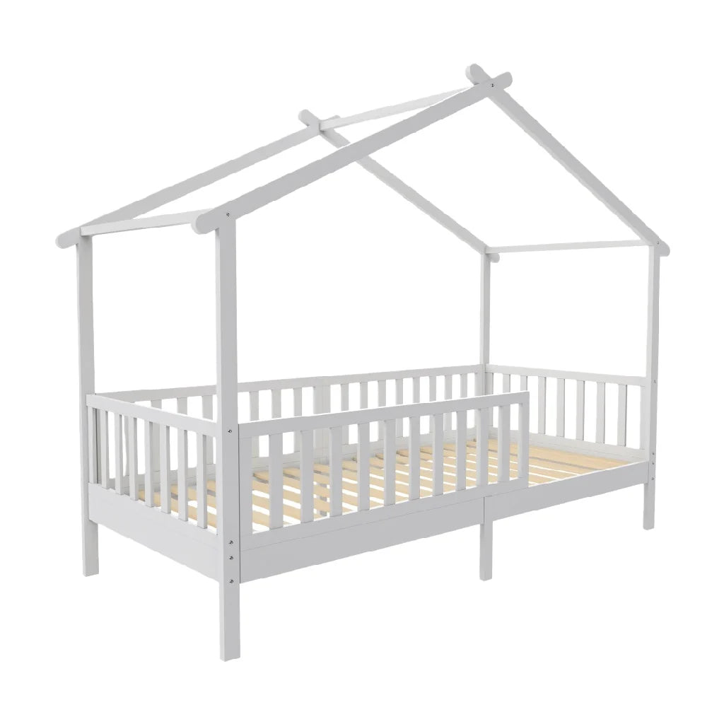 2026 Children's cabin bed in white wood — Scandinavian style — Safety and creativity