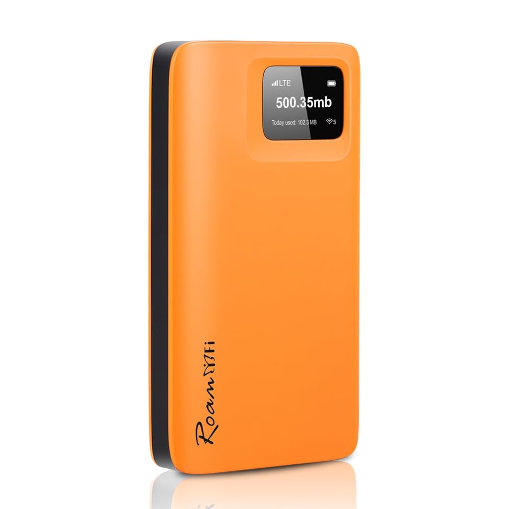 RoamWiFi Mobile Hotspot Pocket WiFi, Portable WiFi No SIM Card Needed, MiFi 4G LTE, US 1GB Data 30 Day, 10 Devices, 170+ Countries, No Contract, International, Travel, Hotspot Device, Hot Spot, Global