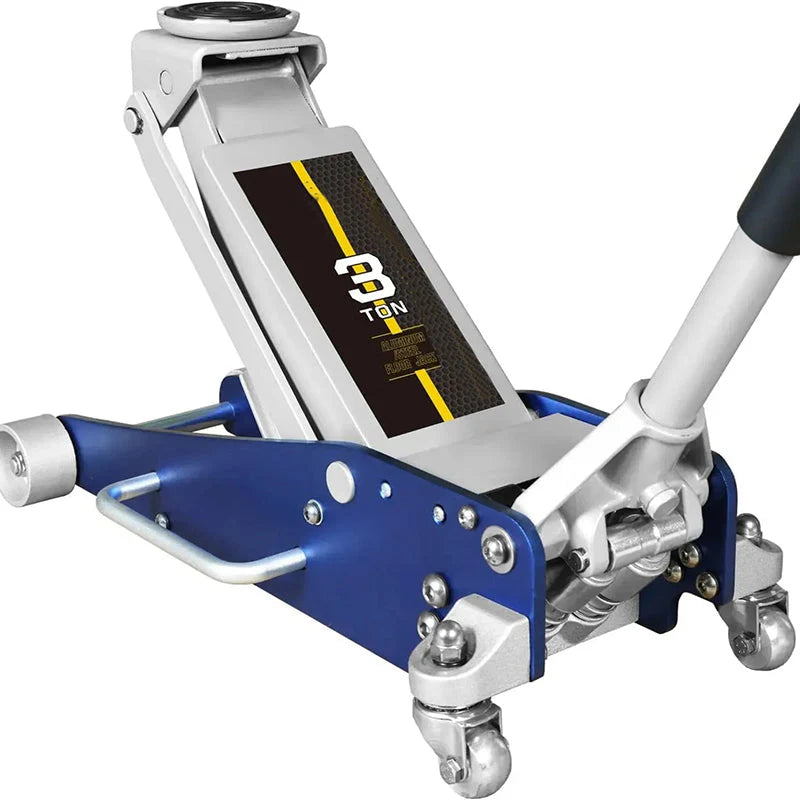 Double pump quick lift hydraulic floor steel jack