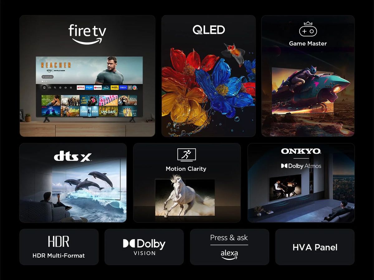 2026 TCL 43T6C Fire TV 43 Inches QLED 4K UHD Smart TV, HDR (Multi-Format), Dolby Atmos, Motion Clarity, Voice Alexa