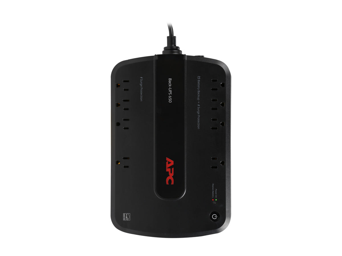 APC BE650G1 Back-UPS 650 VA 8-outlet 340 Joules Surge Energy Rating Data Line Protection -Uninterruptible Power Supply (UPS) (Replaces BE650G)