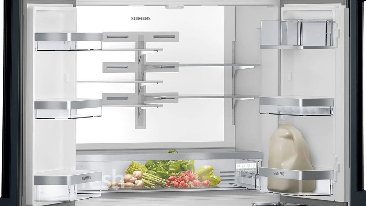 2026 SIEMENS KF96NVPEA iQ300 multi-door refrigerator, 183 x 91 cm, 405 L cooling & 200 L freezing, hyperFresh longer freshnes