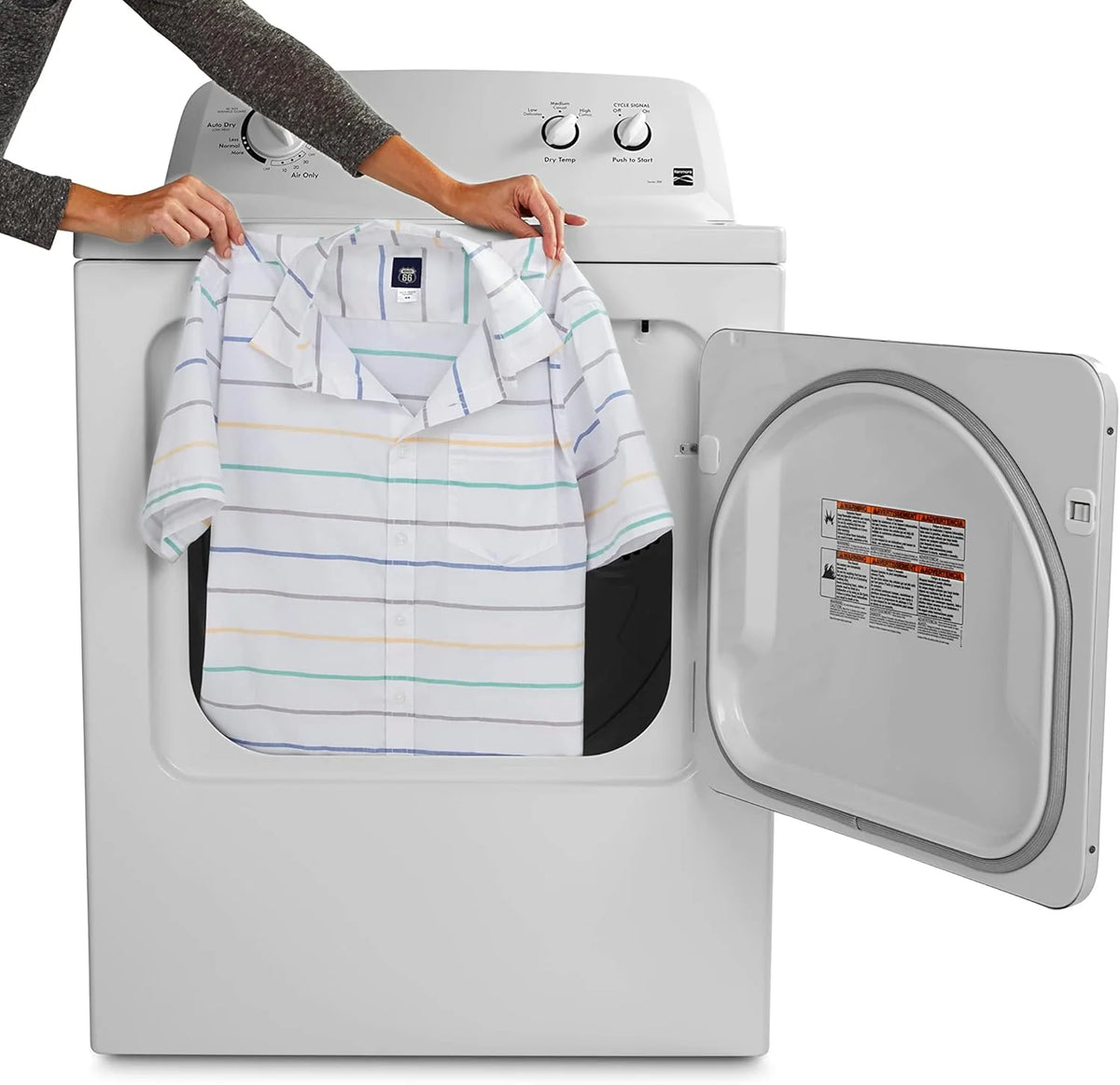 2026 Electric dryer Kenmore 74 cm (29") front load with anti-frishing protection and total capacity of 198 litres (7 ft3), wh