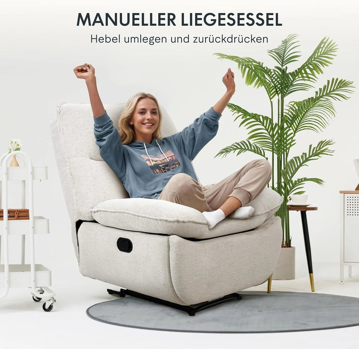 2026 FLEXISPOT XC6 reclining armchair, swinging sofa, TV chair with adjustable backrest, reclining armchair for bedroom, livi