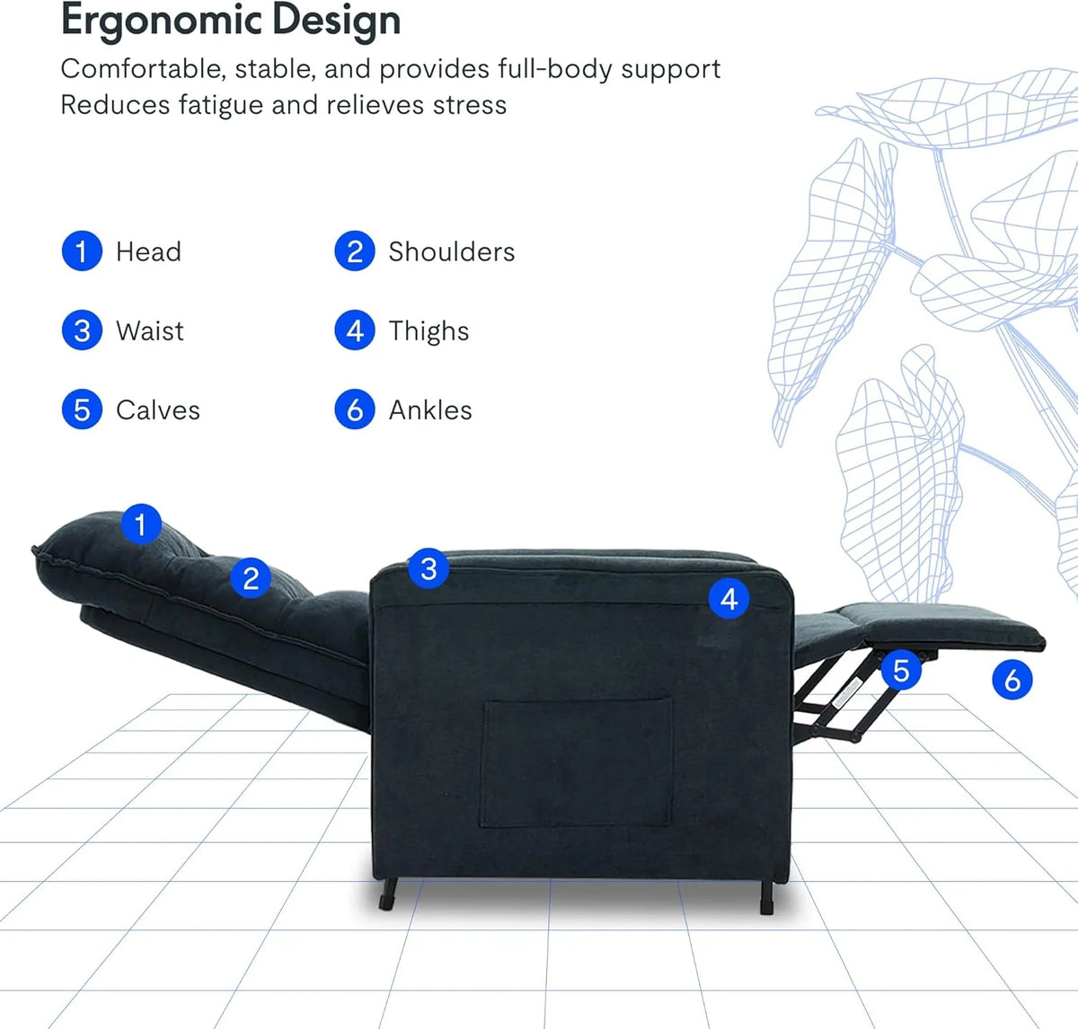 2026 FLEXISPOT electric relax chair with adjustable backrest, tiltable from 105° to 155°, reclining chair, ergonomic relax ch