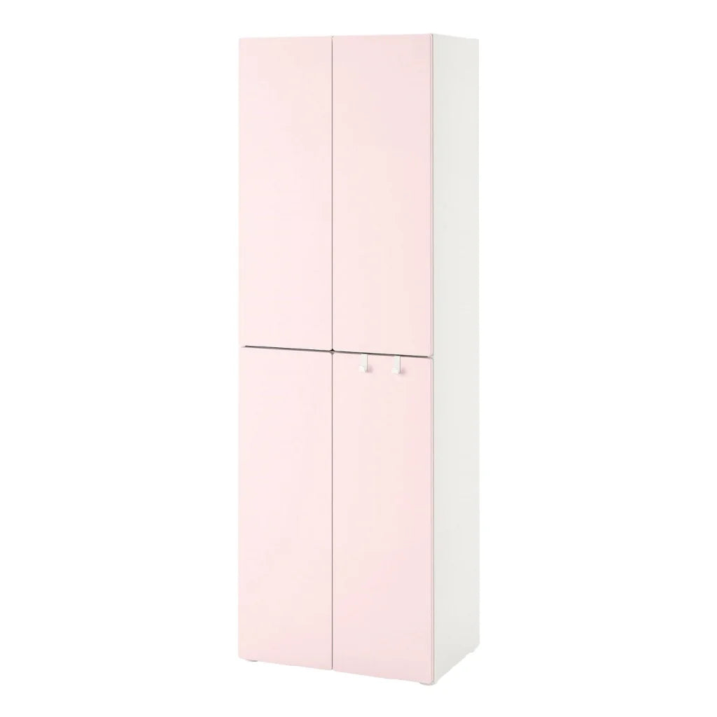 2026 Modern Four-Door Storage Cabinet (Pink/White)