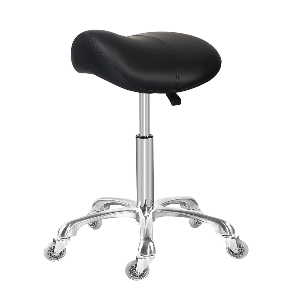 Antlu Saddle Stool with Wheels Ergonomic Chair Dental Hygienist, Black Saddle Seat Stool for Medical Dental Massage Clinic Salon