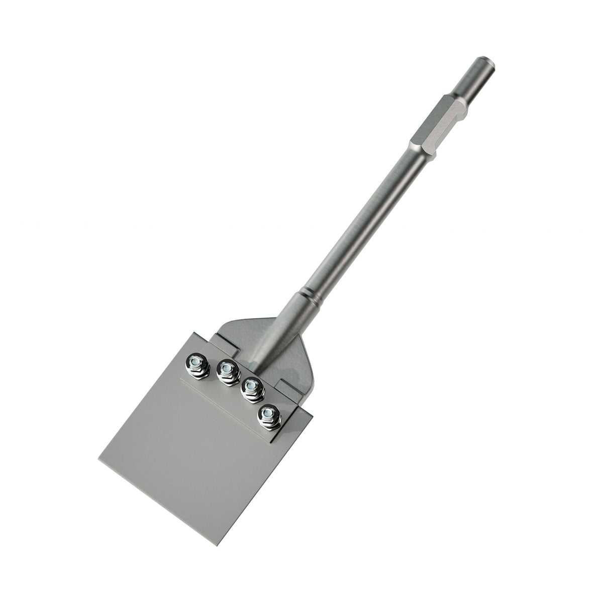 65A Shank 6 Inch Wide Floor Scraper Chisel Bit 24" Long Alloy Steel Jack Hammer Drill Bit Blade Scraper, Spring-loaded Bolt Reinforcement, Removal Tools for Tile Thinset