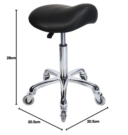 Antlu Saddle Stool with Wheels Ergonomic Chair Dental Hygienist, Black Saddle Seat Stool for Medical Dental Massage Clinic Salon