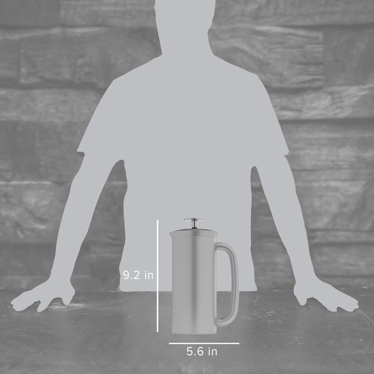 ESPRO P7 French Press, 18oz, Brushed, Stainless Steel Coffee Maker Double Filter Coffee Press, Grit-Free Coffee, Heat Resistant Insulated tea Press, Easy Hot and Cold Coffee Brewer, Tea Brewer