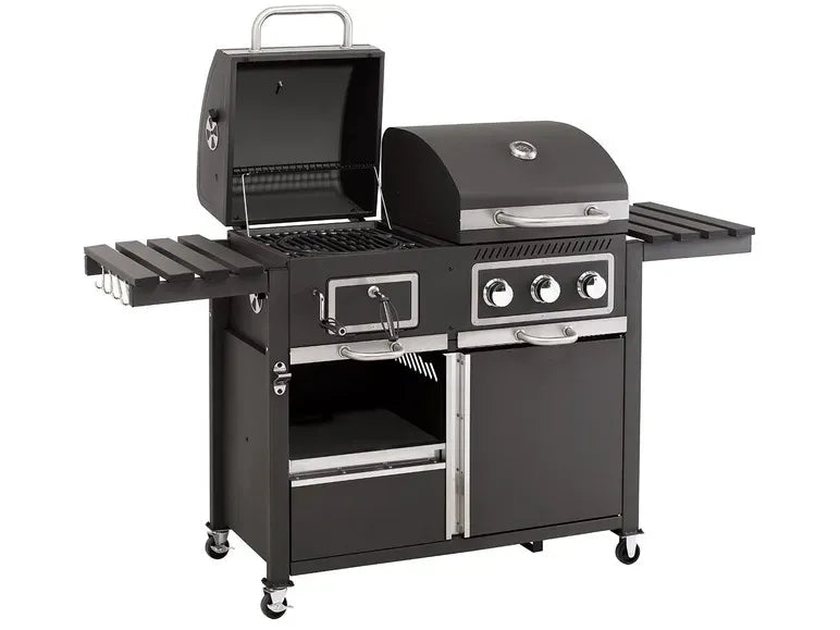 2026 tepro coal-gas grill “Toronto Kombi”, 8.7 kW power, 3 stainless steel burners, 2 shelfs