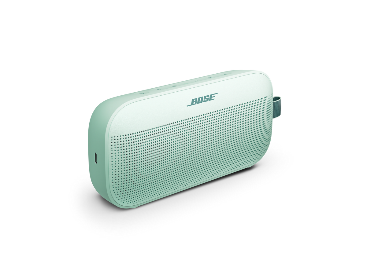 Bose SoundLink Flex Bluetooth Speaker (2nd Gen) - Portable Outdoor Speaker with Hi-Fi Audio, Waterproof and Dustproof, USB-C, Up to 12 Hours Battery Life, Dewdrop Mint - Limited Edition Color