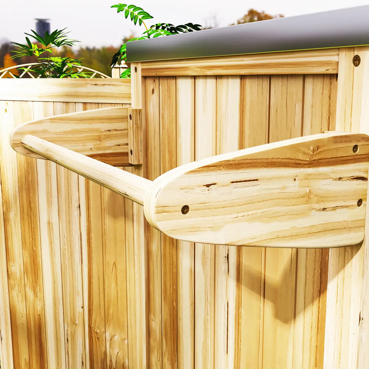 2026 Outsunny barbecue outdoor kitchen island with rolls of solid wood