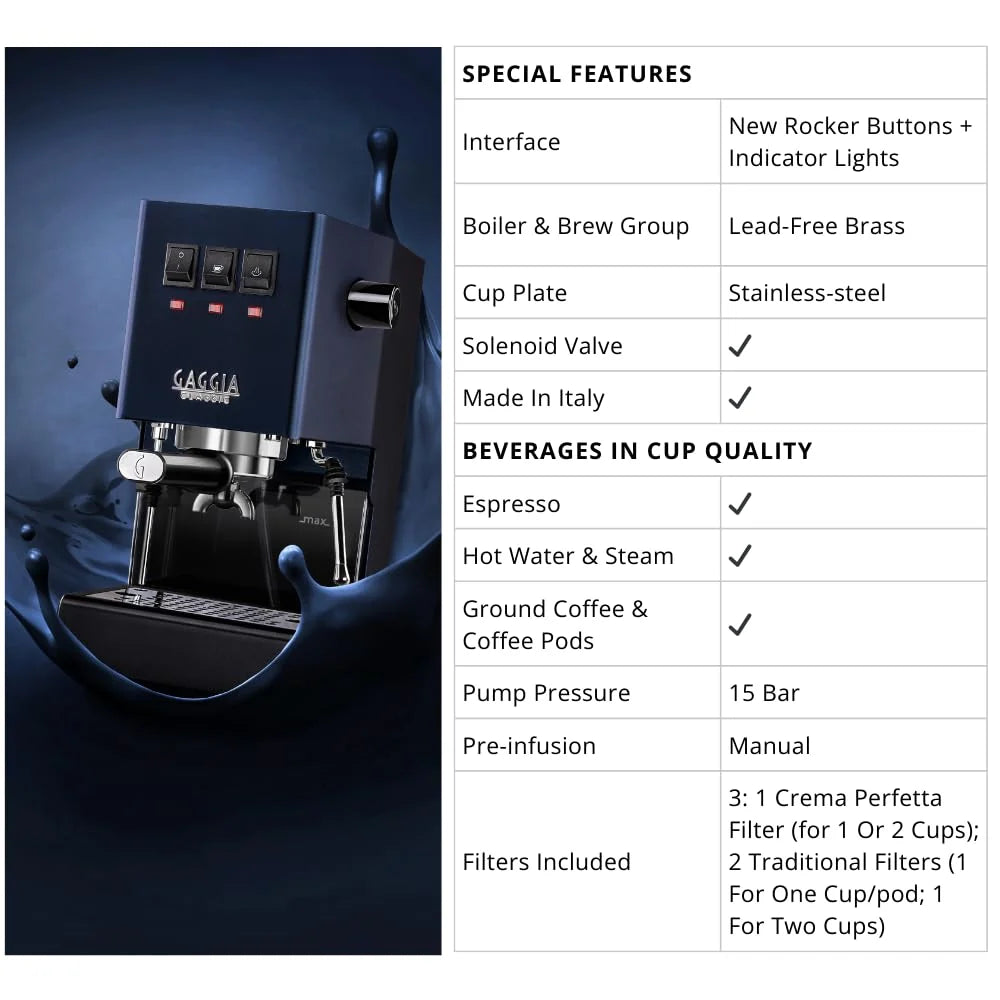 2026 Gaggia Classic Evo blue RI9481/15