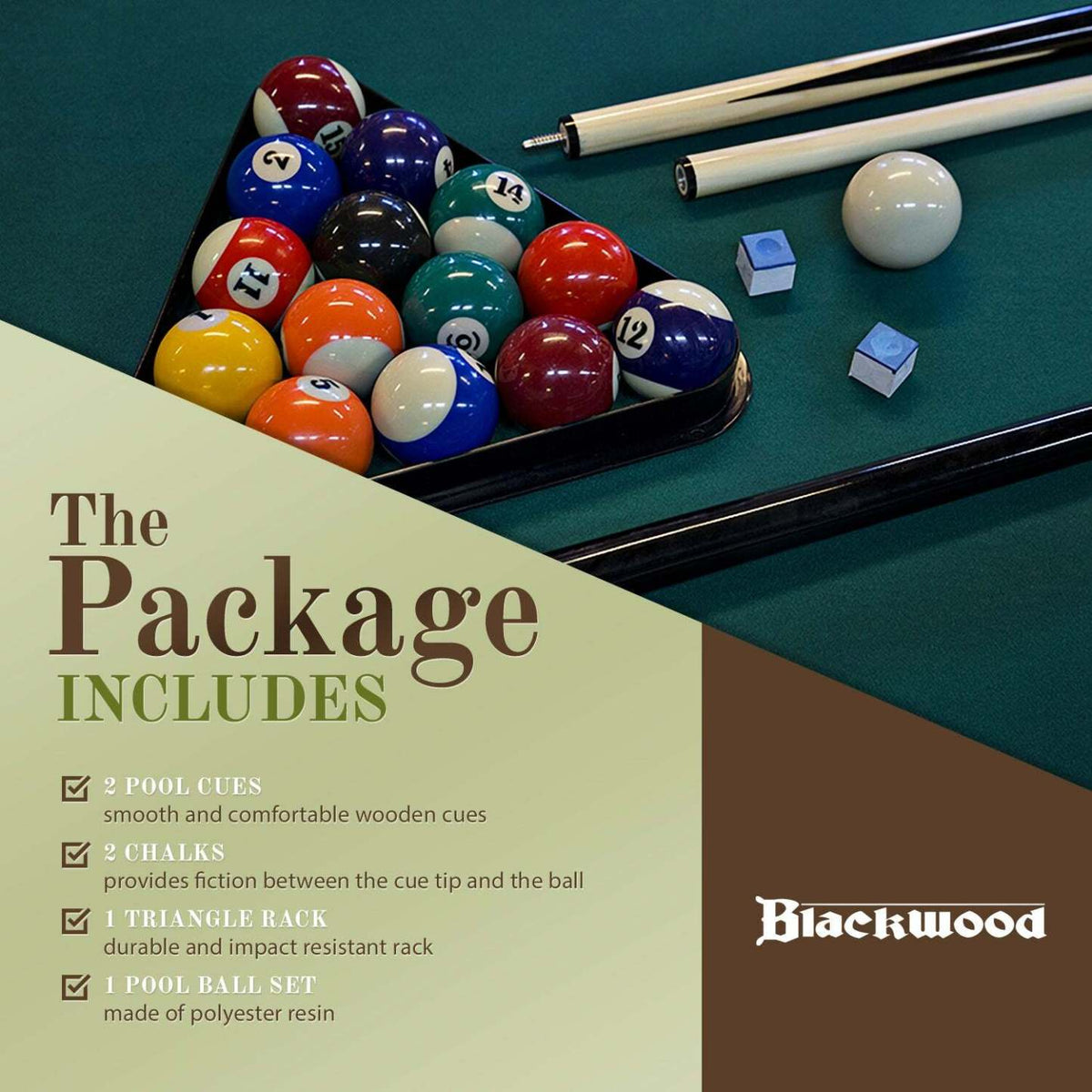 2026 Blackwood pool table Junior 5' - foldable