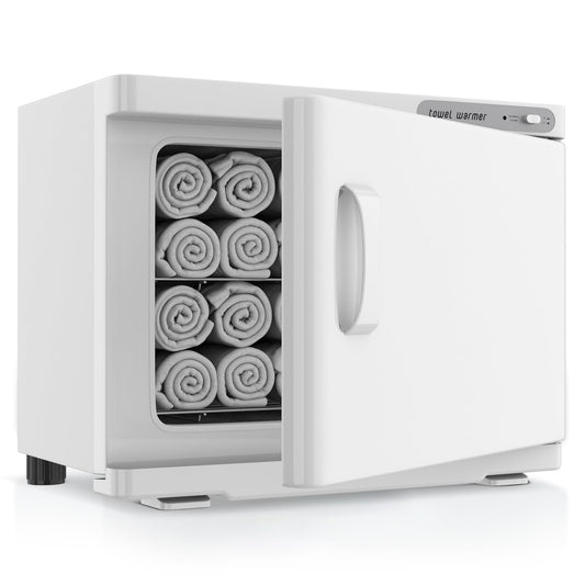 Towel Warmer Cabinet, 23L Large Hot Bath Towel Warmer Heating Use for Facial Spa, Hair Beauty, Salon Equipment and Home- White