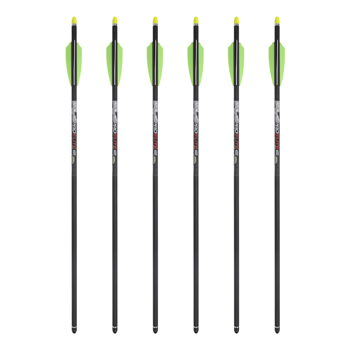 TenPoint Pro Elite 400 Carbon Crossbow Arrows - 20", Pack of 6 - with Alpha-Nock HP & HP Aluminum Bushing