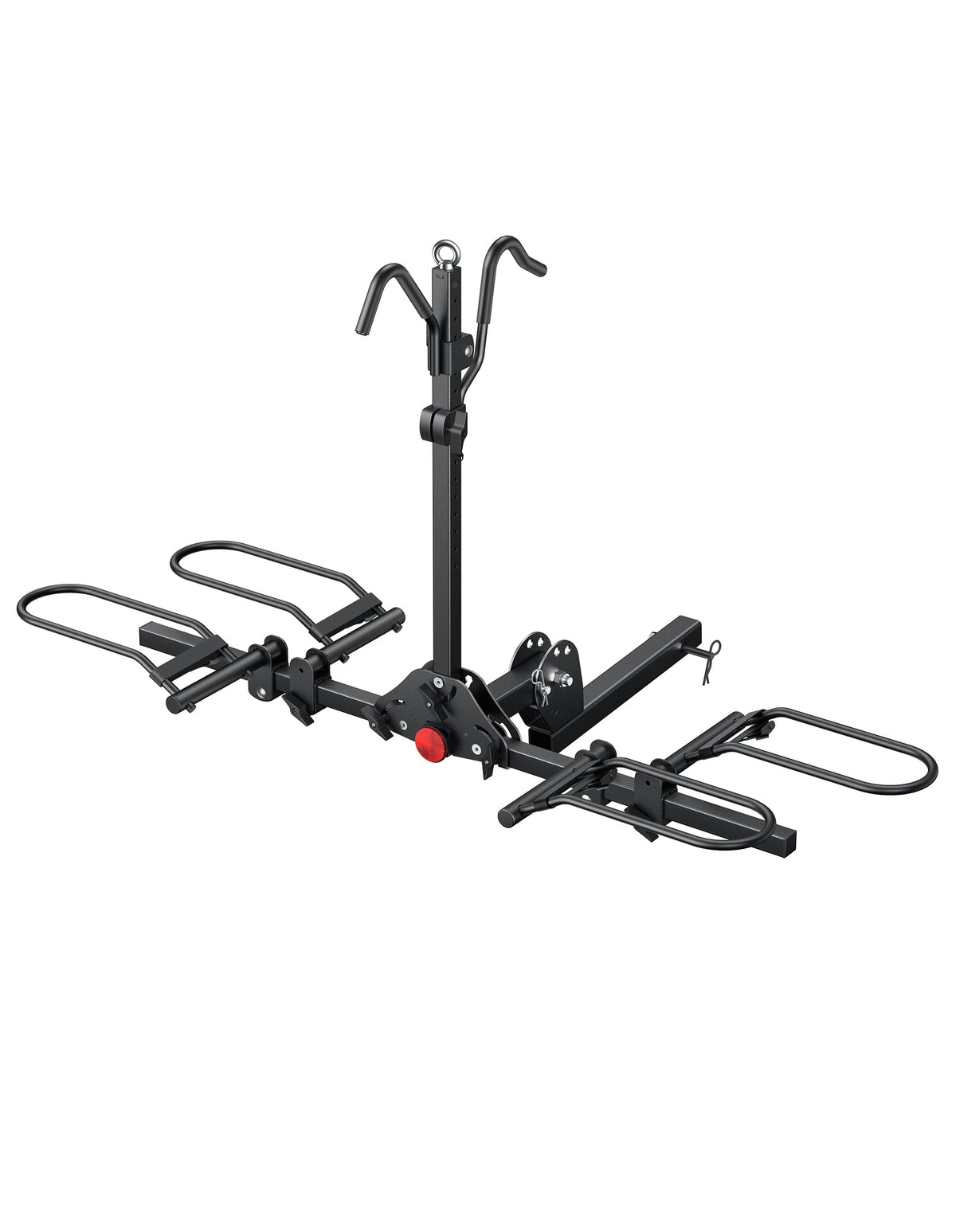 Young 200 lbs 2-Bike Rack Hitch Mount for Car SUV, 2" Receiver, Easy Fold Fits Up to 5" fat tire & standard bikes, Smart Tilt for trunk access, Anti-wobble, Soft padded hooks prevent scratches