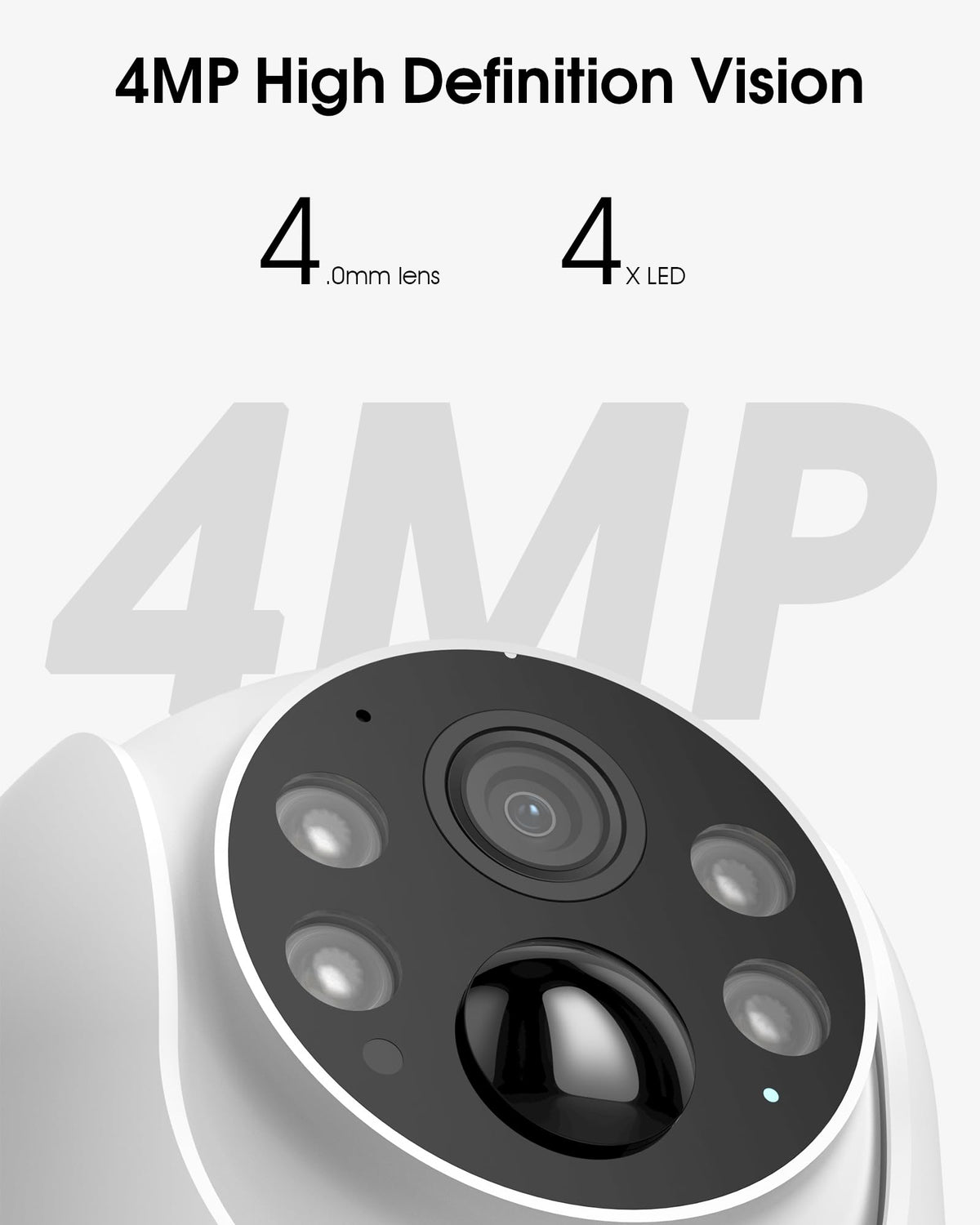 ARCCTV Solar Security Cameras Wireless Outdoor, 2 Pack 4MP 2.5K HD, 360° View, 2.4G/5G Dual Band WiFi, Battery Powered, Night Vision with Spotlight, 2-Way Audio, PIR Motion Sensor