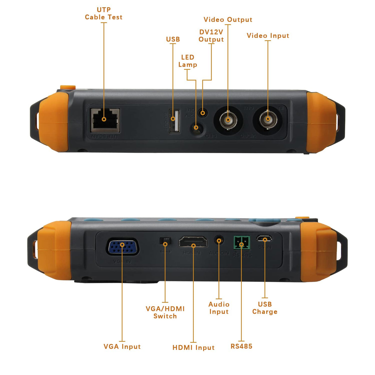 5“CCTV Tester Analog Camera Moniton,HDMI&VGA Input,Camera Debugging Helper