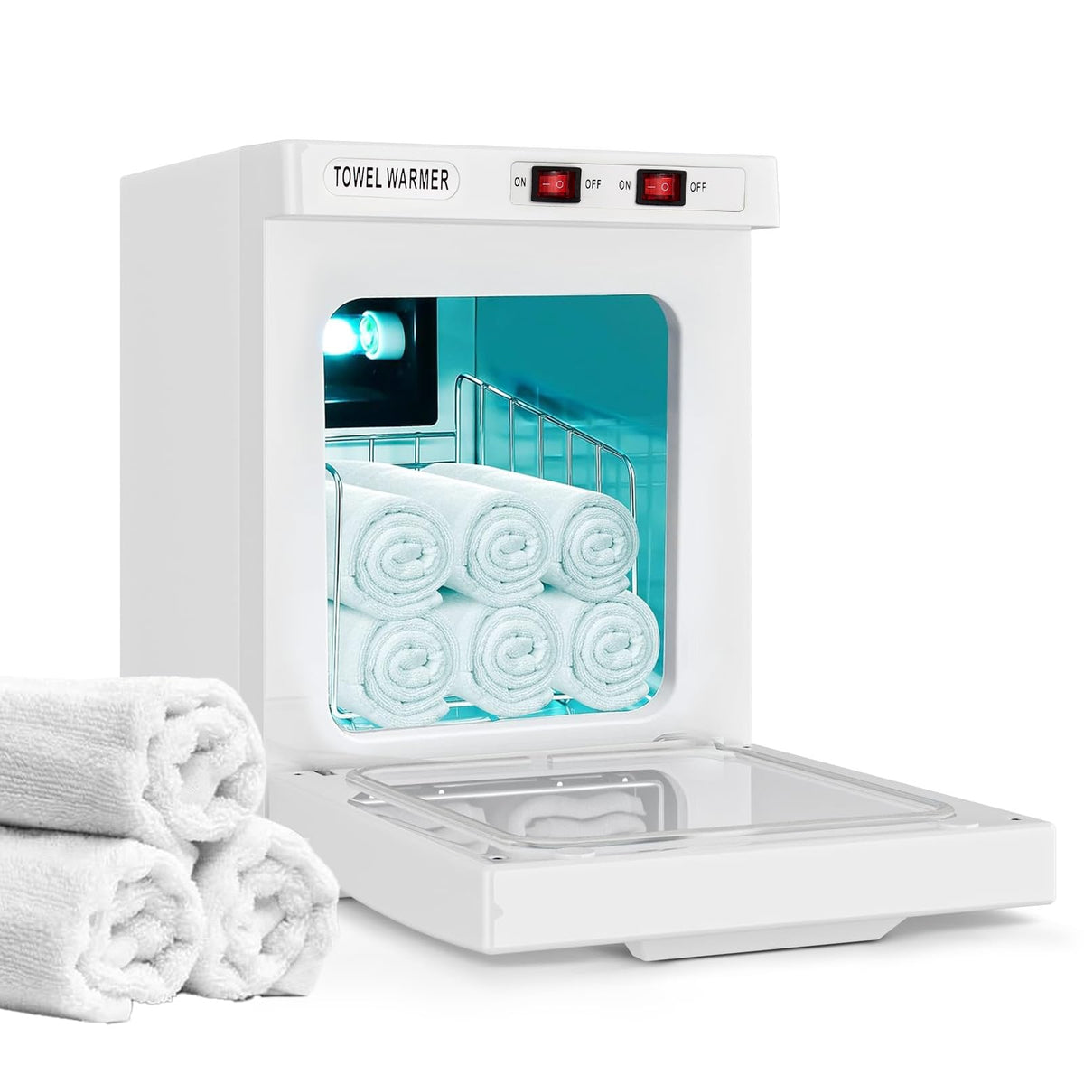 Hot Towel Cabinet 5L, Hot Towel Warmer Cabinet, Extra Large Capacity Heater for Spa, Massage, Salon, Home Use (White 5L)