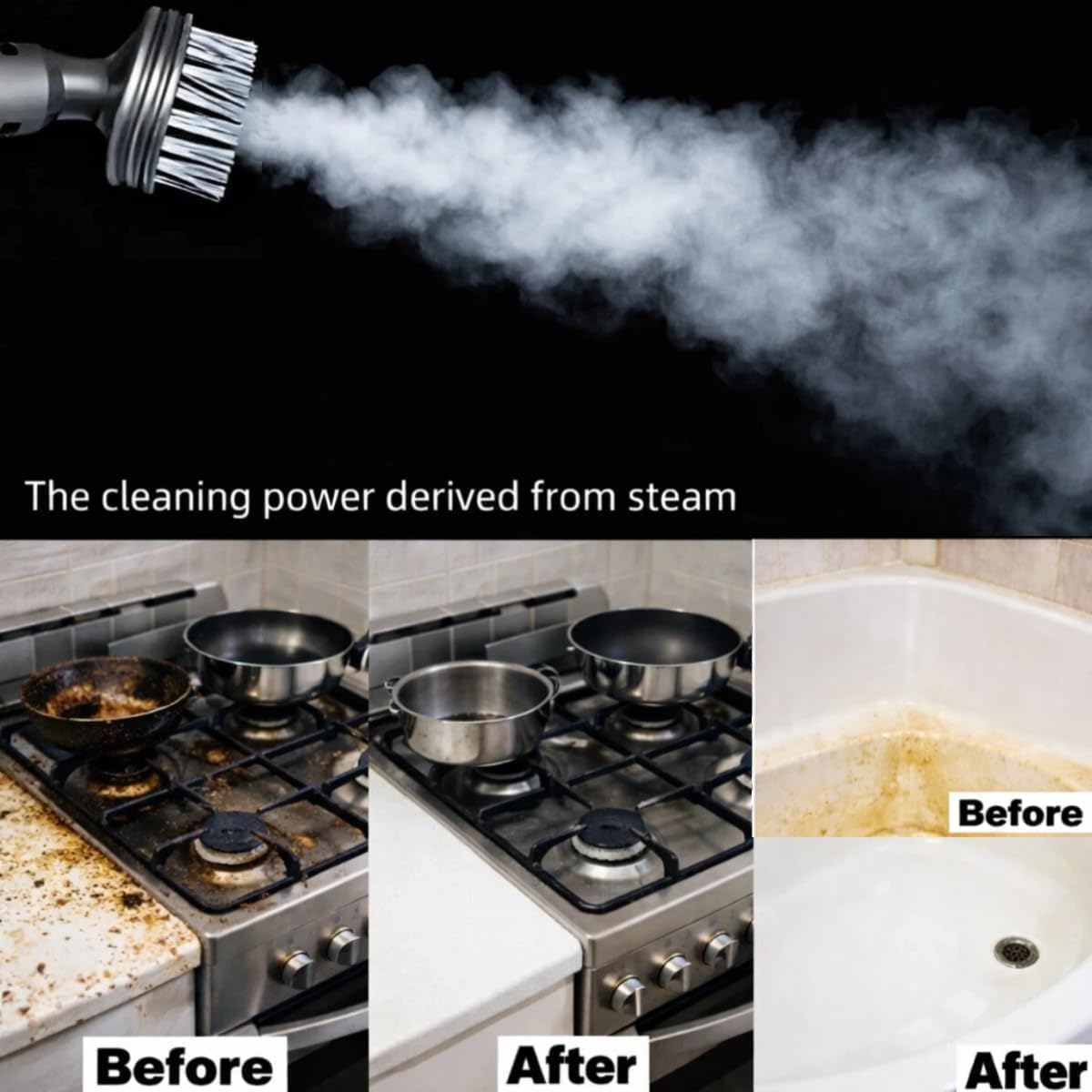 PUREBEAR 300°F Scrub & Steam Mop, Steam Cleaner With 13 Accessories Steamer Cleaning For Sealed Hardwood Floors, Stain, Dirt, Grout, Windows| 3 Steam Settings| 4 Reusable Pads