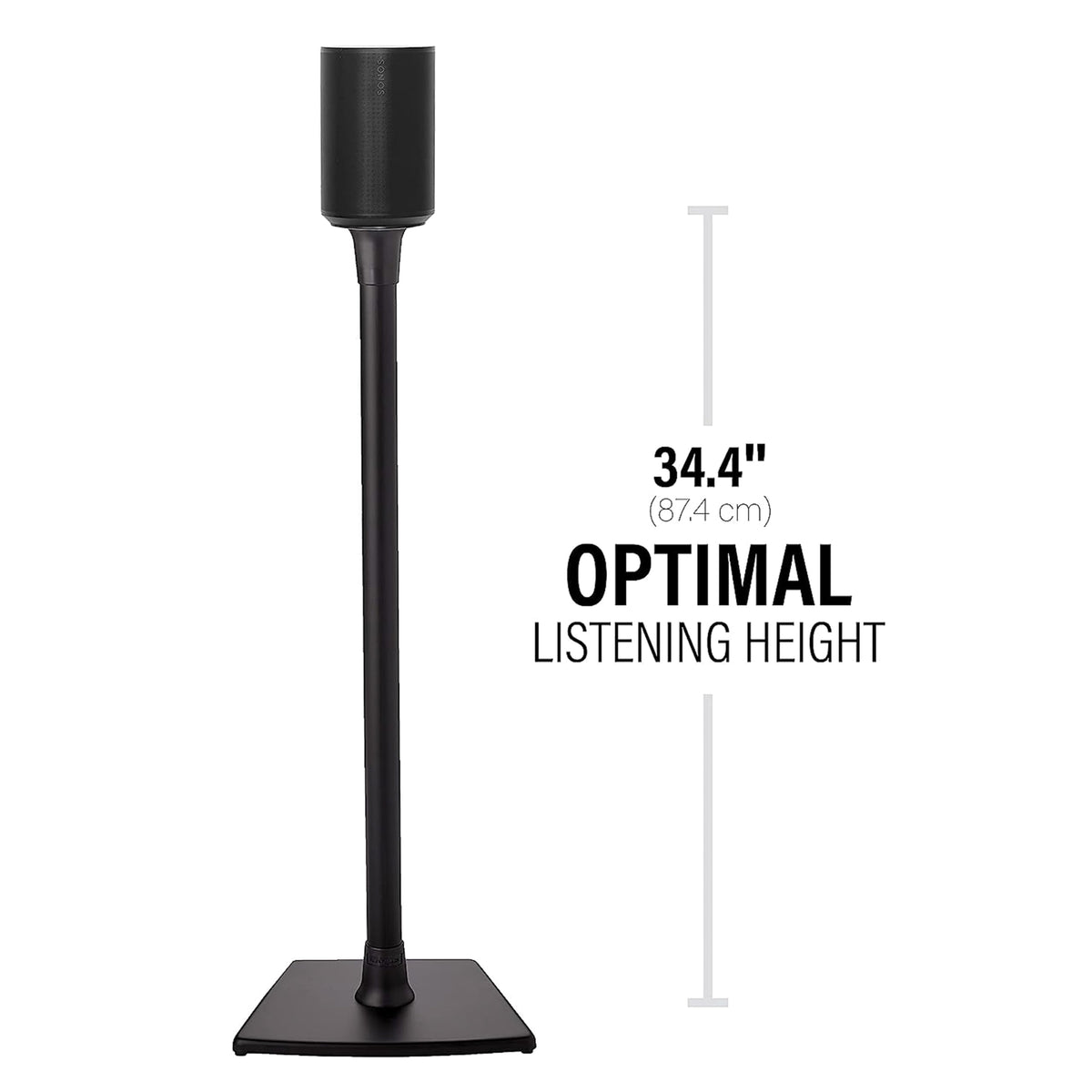 Sanus Wireless Speaker Stand for Sonos Era 100™ - Pair (Black) |, Perfect Stand Setup for Easy and Secure Mounting of New Sonos Era 100™ Speakers - OSSE12-B2