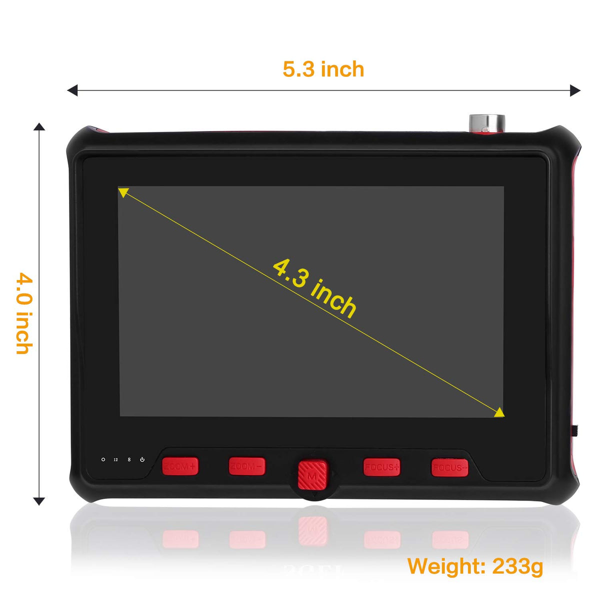 4.3" 4-in-1 CCTV Tester 8MP AHD/TVI/CVI/CVBS with PTZ UTC OSD Control