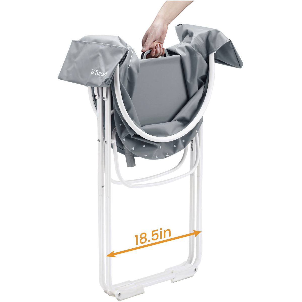 Furesh Portable Foldable Dog Bathtub for Small & Medium Dogs (Gray) Lightweight aluminum frame with elevated design for comfortable bathing and easy storage.