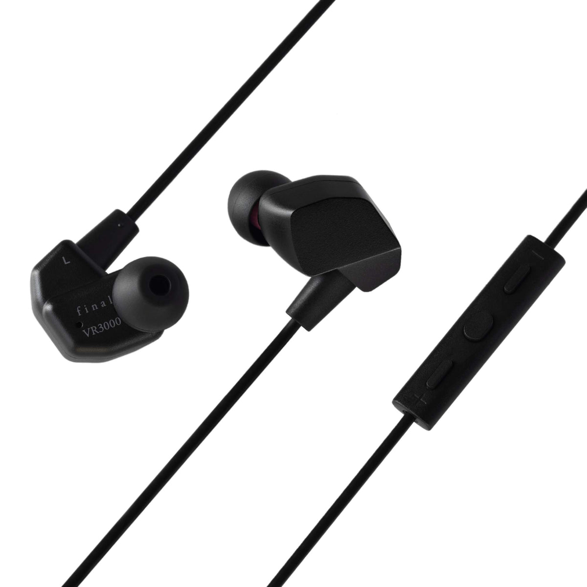 Final VR3000 Gaming Earphones for Immersive Spacious Experience - Open World Adventure, Virtual Reality & Spatial Environments - in-Line Microphone and Controls - Black