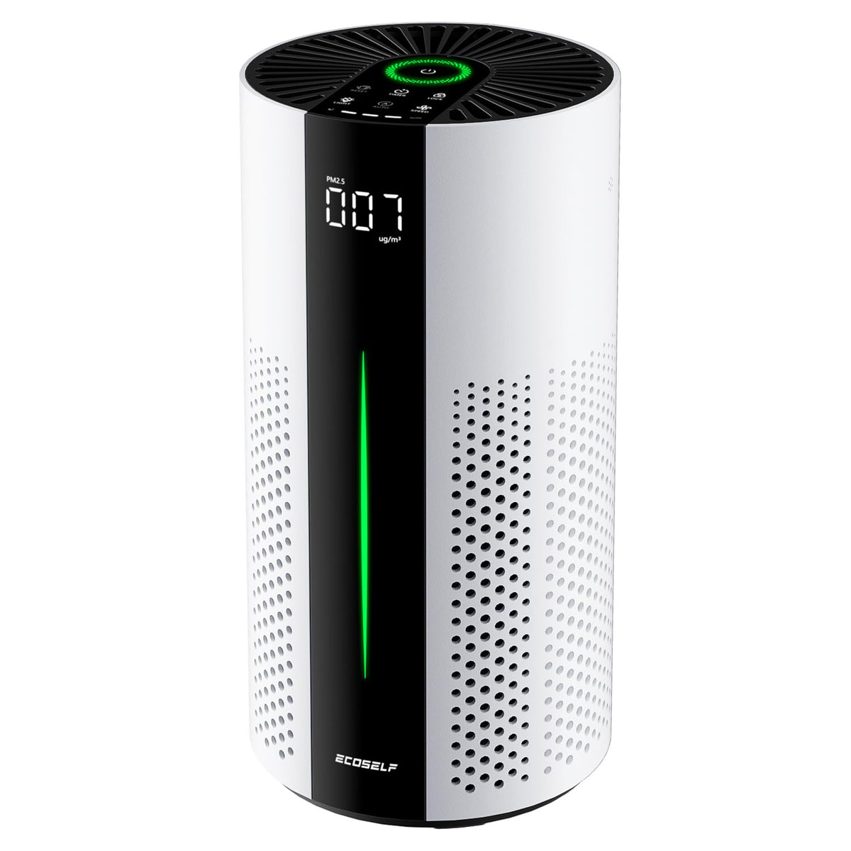 ECOSELF Air Purifiers for Home Large Room Up to 1800 Ft², HEPA Air Purifier Air Purifiers for Bedroom with 360° Air Intake, PM2.5 Display, Smart Auto & 20 dB Sleep Modes for Dust, Smoke & PoIIen
