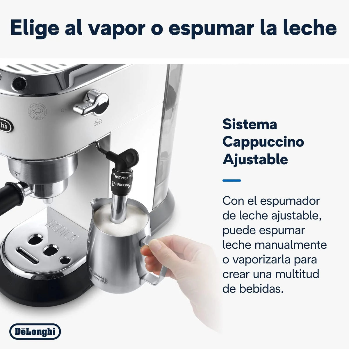 2026 De'Longhi Dedica – Stainless steel pump coffee maker for ground or individual coffee, espresso and cappuccino, 1.3 litre