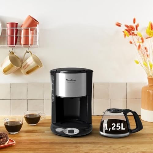 2026 Tefal cm461811 Programmable coffee maker 15 cups 1000w black/inox home : Kitchen and House